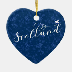 Ornamento De Cerâmica Scotland Flag in Heart, Scottish Saltyre