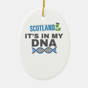 Ornamento De Cerâmica Scotland It's In My DNA Scottish Heritage Gift
