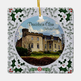 Ornamento De Cerâmica Scottiah Davidson Clan Tulloch Castle Tartan Xmas
