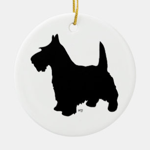 Ornamento De Cerâmica Scottie Dog Ornament