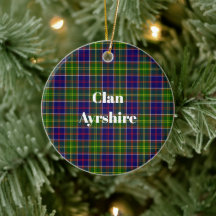 Scottish Clan Ayrshire Tartan e Crest