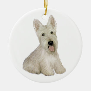 Ornamento De Cerâmica Scottish Terrier - batido