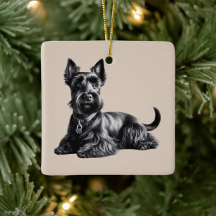 Ornamento De Cerâmica Scottish Terrier in