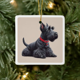 Ornamento De Cerâmica Scottish Terrier in