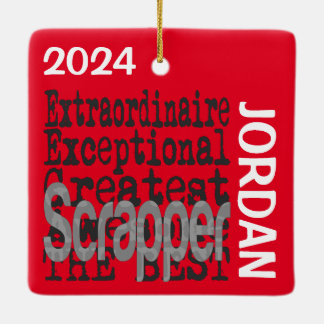 Ornamento De Cerâmica Scrapper Extraordinaire PERSONALIZADO