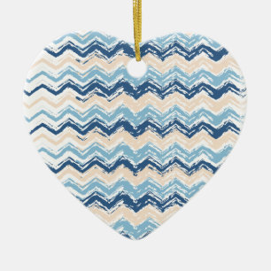 Ornamento De Cerâmica Scribble ZigZag na costa