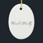 Ornamento De Cerâmica Script simples monograma<br><div class="desc">Personalize-o com este modelo de produtos fácil de usar. 3d Monograma para um presente personalizado para você ou seus entes queridos. Monogramas e nomes de texto são fáceis de mudar para atender às suas necessidades. Adicione uma cor de fundo ou mude a imagem para se adequar ao seu gosto pessoal....</div>