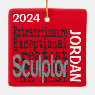 Ornamento De Cerâmica Scultor Extraordinário PERSONALIZADO