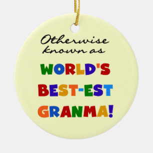Ornamento De Cerâmica Se não sabido como presentes do Melhor-est Granma