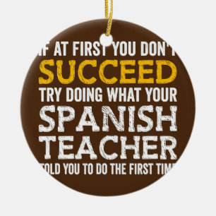 Ornamento De Cerâmica Se no início você não tiver sucesso pergunte ao se