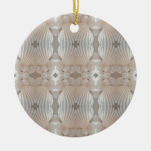 Ornamento De Cerâmica Sea Shels Love, Romântica Exótica Bridal Tropical