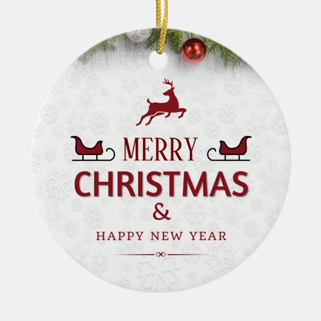 Ornamento De Cerâmica Seasonal Ornament Set (Frente)