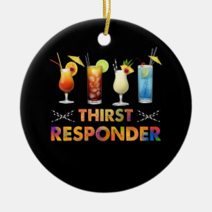 Ornamento De Cerâmica Sede Resposta Resposta Resposta Funny Bartender Mi
