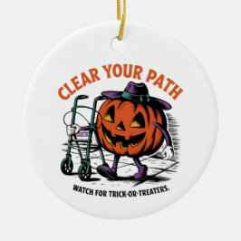 Ornamento De Cerâmica Segurança amigável Jack-o'-Lanterna