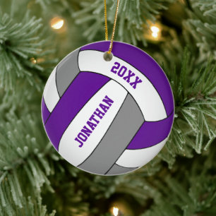Ornamento De Cerâmica seleção de cinzas roxas cor voleibol masculino