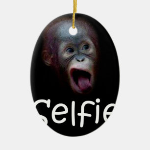 Ornamento De Cerâmica Selfie