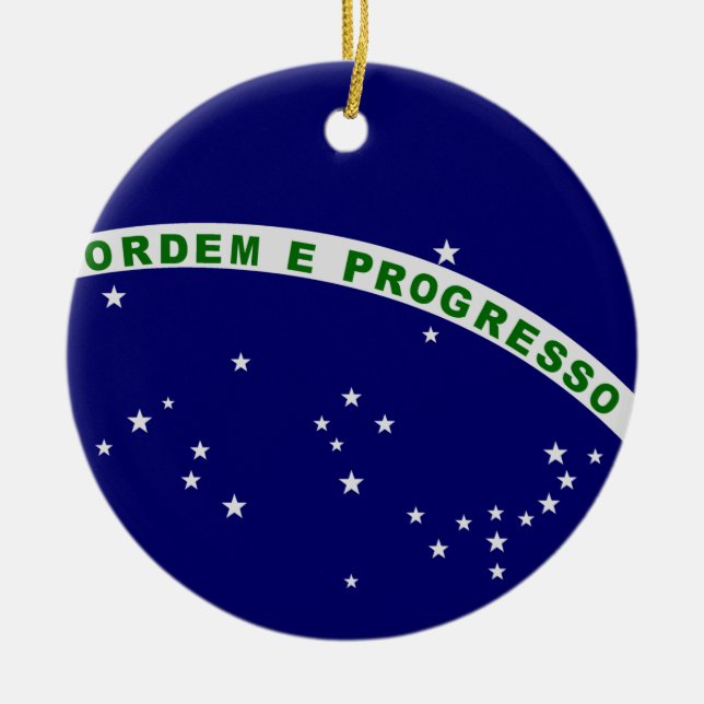 Ornamento De Cerâmica Selo brasileiro (Frente)
