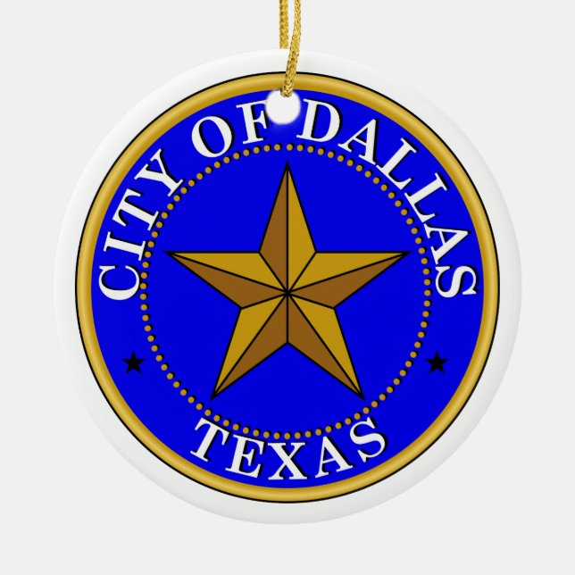 Ornamento De Cerâmica Selo Dallas (Frente)