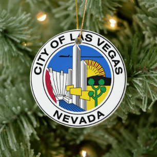 Ornamento De Cerâmica Selo de Las Vegas (Nevada)