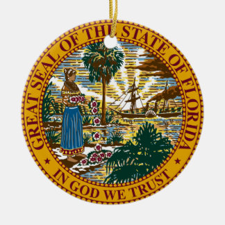 Ornamento De Cerâmica Selo do estado de Florida