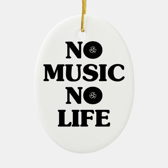 ORNAMENTO DE CERÂMICA SEM MÚSICA SEM VIDA (Frente)