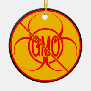 Ornamento De Cerâmica Sem OGM Ornament Bioperigoso OGM Advertências sob