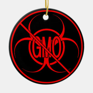 Ornamento De Cerâmica Sem OGM Ornament Bioperigoso OGM Advertências sob