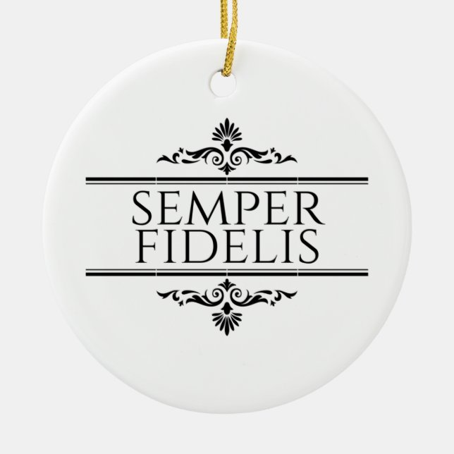 Ornamento De Cerâmica Semper Fidelis (Frente)