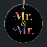 Ornamento De Cerâmica Senhor & Senhor Festa de Despedida de Solteiro Cas<br><div class="desc">Senhor & Senhor Festa de Despedida de Solteiro Casamento Gay</div>