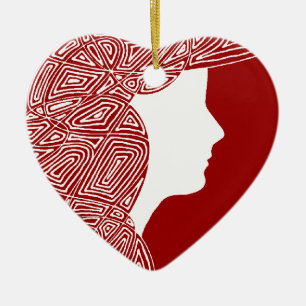 Ornamento De Cerâmica Senhora