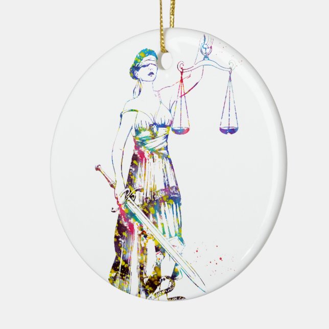 Ornamento De Cerâmica Senhora Justiça (Esquerda)