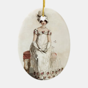 Ornamento De Cerâmica "Senhorita Bennet"