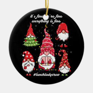 Ornamento De Cerâmica Senhorita Tripulante Tudo Está Bem Feliz Natal