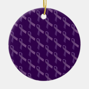 Ornamento De Cerâmica sensibilização para a epilepsia Friso Roxo
