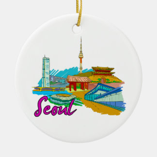 Ornamento De Cerâmica Seoul - Korea.png sul