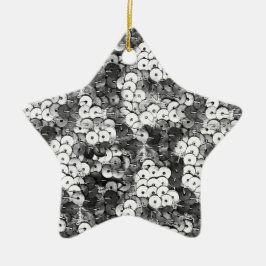 Ornamento De Cerâmica Sequências prateadas