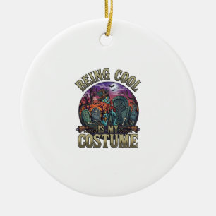 Ornamento De Cerâmica Ser Legal É Fantasia Cemitério de Zumbi de Hallowe