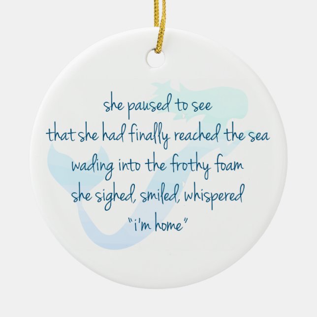 Ornamento De Cerâmica Sereia (Frente)