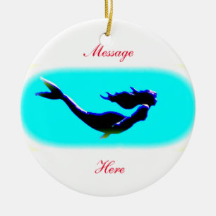 Ornamento De Cerâmica sereias personalizadas