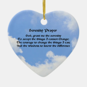 Ornamento De Cerâmica Serenity Prayer Blue Sky Inspiração