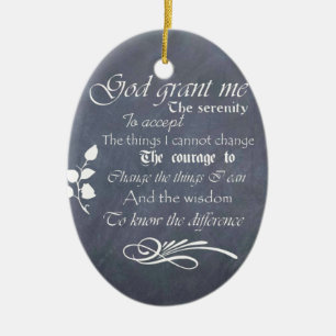 Ornamento De Cerâmica Serenity Prayer Chalkboard Gifts - tenda de colhei