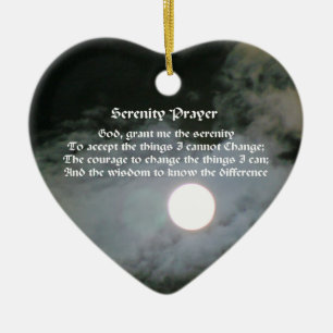 Ornamento De Cerâmica Serenity Prayer Full Moon Inspiration