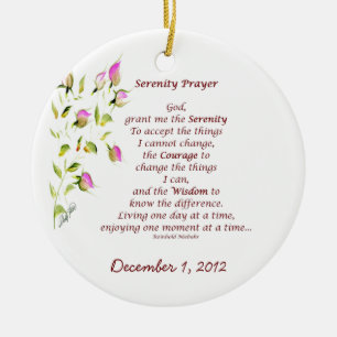 Ornamento De Cerâmica Serenity Prayer Ornament