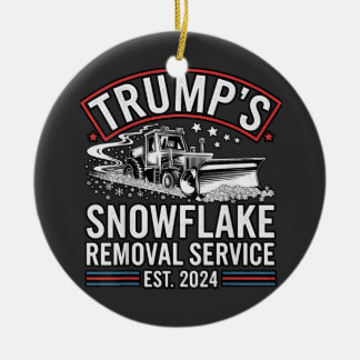 Ornamento De Cerâmica Serviço de Remoção do Floco de Neve de Trump Est.