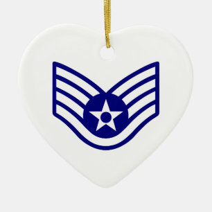 ORNAMENTO DE CERÂMICA SERVIDOR DE FUNCIONARIOS USAF E-5