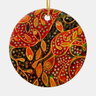 Ornamento De Cerâmica "Seu coração do inverno" (pintura)