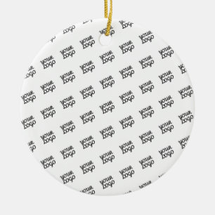 Ornamento De Cerâmica Seu logotipo   Design moderno de repetição diagona