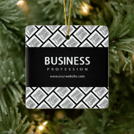 Ornamento De Cerâmica Seu logotipo, Padrão e nome comercial editável