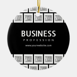 Ornamento De Cerâmica Seu logotipo, Padrão e nome comercial editável