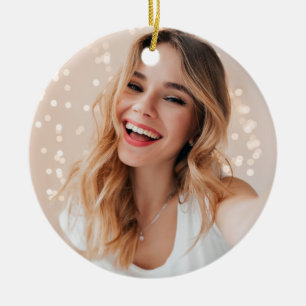 Ornamento De Cerâmica Seu rosto no aniversário